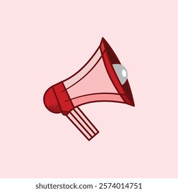Megaphone icon. Loudspeaker symbol in flat Flat illustration of megaphone icon for web design. Graphic design template elements with promotional and marketing themes. 