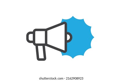 Megaphone icon. Loudspeaker vector illustration. Loud message promotion offer symbol. 