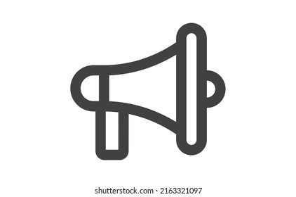 Icono de megáfono. Ilustración vectorial de altavoz. Símbolo de la oferta de promoción de mensajes en voz alta. 