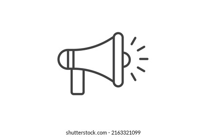 Megaphone icon. Loudspeaker vector illustration. Loud message promotion offer symbol. 