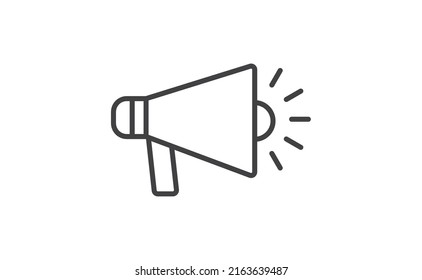 Icono de megáfono. Ilustración vectorial de altavoz. Símbolo de la oferta de promoción de mensajes en voz alta. 