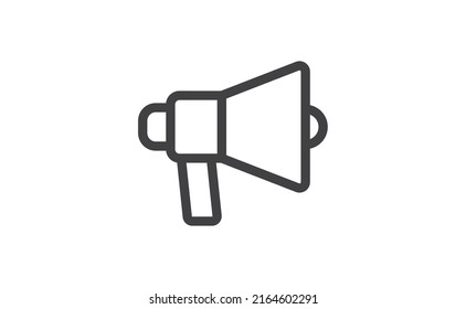 Megaphonsymbol. Lautsprecher, Vektorgrafik. Das Symbol der lauten Werbebotschaft ist vorhanden. 