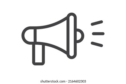 Icono de megáfono. Ilustración vectorial de altavoz. Símbolo de la oferta de promoción de mensajes en voz alta. 