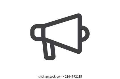 Icono de megáfono. Ilustración vectorial de altavoz. Símbolo de la oferta de promoción de mensajes en voz alta. 
