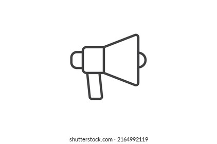 Icono de megáfono. Ilustración vectorial de altavoz. Símbolo de la oferta de promoción de mensajes en voz alta. 