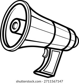 Icono de megáfono. Símbolo de Vector de altavoz sobre fondo transparente.