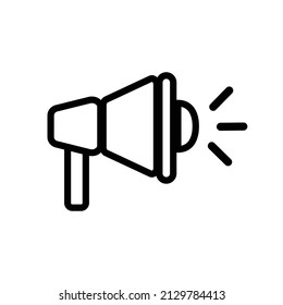 Megaphone icon. Loudspeaking and calling out. Vectors.