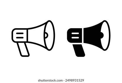 Megaphon-Symbol, Megapixel-Vorzeichen, Vektor für Web