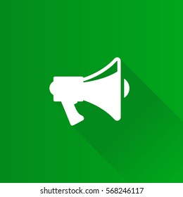 Megaphone icon in Metro user interface color style. Loudspeaker demonstration propaganda