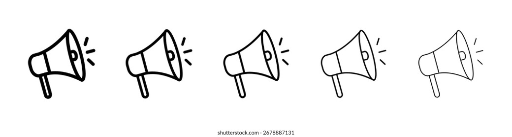 Icono del megáfono para el concepto móvil y el Diseño web.