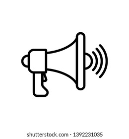 Megaphone icon in modern flat style isolated on white background. Vector illustration.