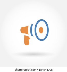 Megaphone icon. Modern line icon design. Modern icons for mobile or web interface. Vector illustration. 