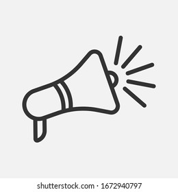 megaphone icon on a background, vector eps 10