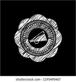 megaphone icon on chalkboard