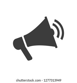 Megaphone icon on white background. Vector Illustration