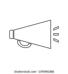 Megaphone icon on white background. Vector illustration.