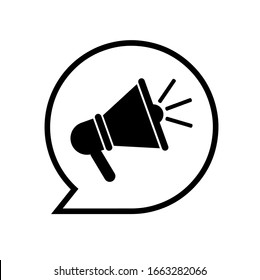 megaphone icon on white background