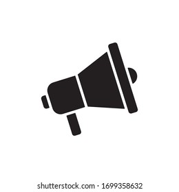 Megaphone icon on white background