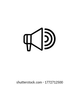 Icono Megaphone sobre fondo blanco