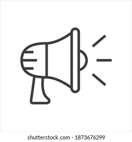 Icono Megaphone sobre fondo blanco