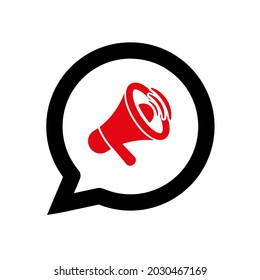 megaphone icon on white background