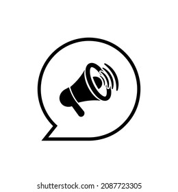 megaphone icon on white background