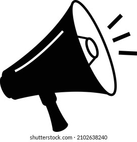 megaphone icon on white background 