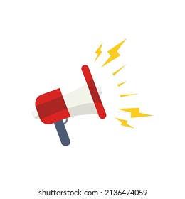 megaphone icon on a white background, vector illustration