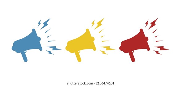 megaphone icon on a white background, vector illustration