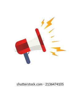 megaphone icon on a white background, vector illustration