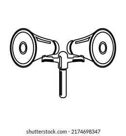 megaphone icon on a white background, vector illustration