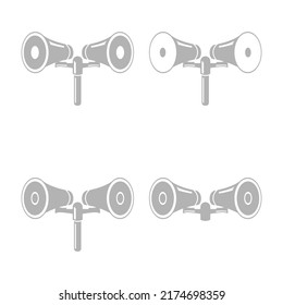 icono megáfono en fondo blanco, ilustración vectorial