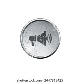 icono de megáfono sobre fondo blanco