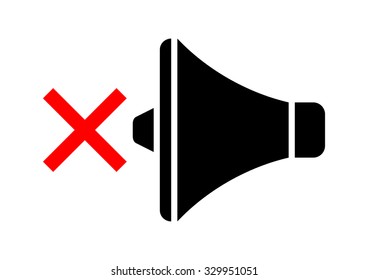 Megaphone icon on white background