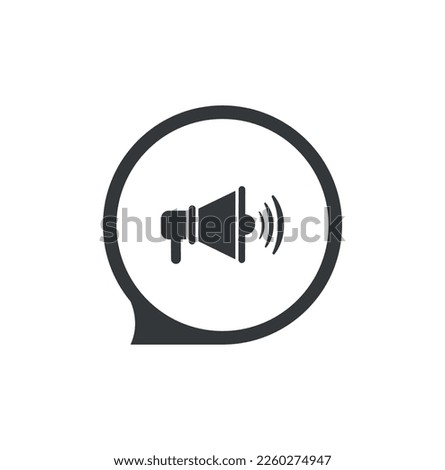 megaphone icon on white background