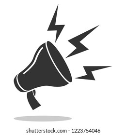 Megaphone, megaphone icon on white. Vector illustration of a loudspeaker. Vector.