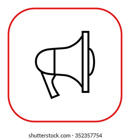 Megaphone icon, outline