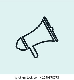 Megaphone icon outline design. Vector illustration