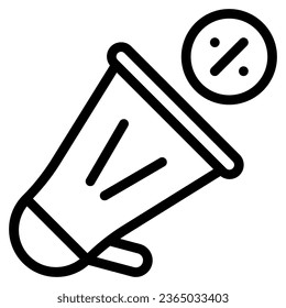 megaphone icon with outline style. Suitable for website design, logo, app, UI and ETC.