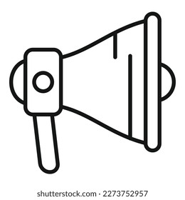 Megaphone icon outline vector. Report audit. Document data
