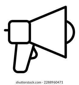 Megaphone icon outline vector. Security police. Officer traffic