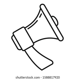 Megaphone icon. Outline megaphone vector icon for web design isolated on white background
