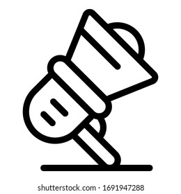 Megaphone icon. Outline megaphone vector icon for web design isolated on white background