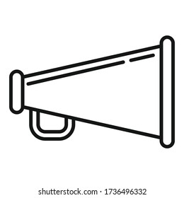 Megaphone icon. Outline megaphone vector icon for web design isolated on white background