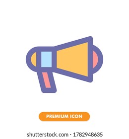 paquete de iconos de megáfono aislado en fondo blanco. para el diseño de su sitio web, logotipo, aplicación, interfaz de usuario. Ilustración gráfica vectorial y trazo editable. EPS 10.