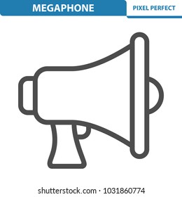 Megaphone Icon. Professional, pixel perfect icons optimized for both large and small resolutions. EPS 8 format. 12x size for preview.