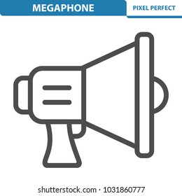 Megaphone Icon. Professional, pixel perfect icons optimized for both large and small resolutions. EPS 8 format. 12x size for preview.