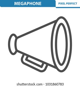 Megaphone Icon. Professional, pixel perfect icons optimized for both large and small resolutions. EPS 8 format. 12x size for preview.