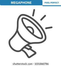 Megaphone Icon. Professional, pixel perfect icons optimized for both large and small resolutions. EPS 8 format. 12x size for preview.