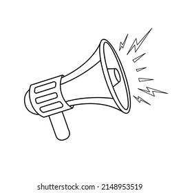 Megaphone icon for promotion or sale and design